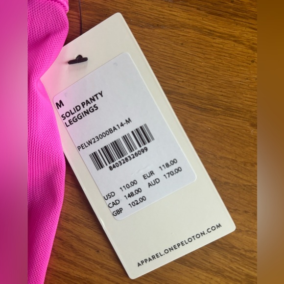 Peloton X Brittany Allen Women’s Solid Pink Sheer Mesh Panty Legging, Medium - Picture 9 of 14